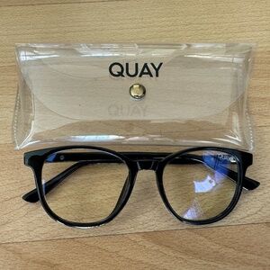 Quay Australia Hardwire Blue Light Glasses Black Frame / Clear Lens Size Medium